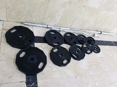 Hammer weight plate set with Olympic and EZ curl bars