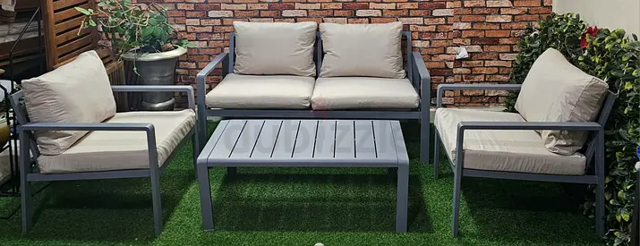ACE Moorea 4 seater Aluminum outdoor sofa set