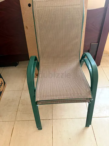 Outdoor reclining garden lounge chair - green grass2/4m-used, +good condition