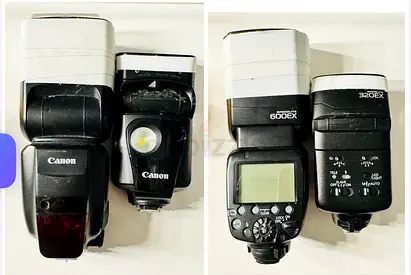2 Canon Speedlite Flashes (600EX and 320EX) for 900 AED
