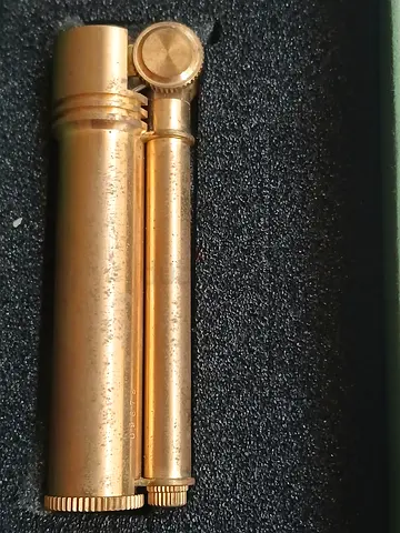 Vintage Douglass Field L Brass Lighter in Original Box
