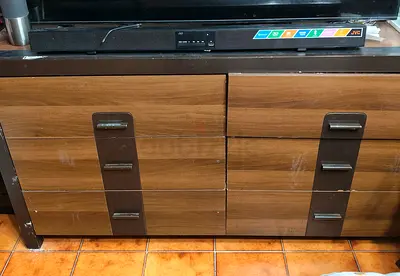 Wooden 6-Drawer Dresser / Sideboard - Good Solid Condition