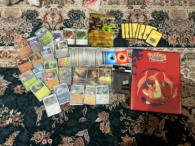 Pokémon TCG Collection — Cards, Binder, Sleeves holo cards full art cards and energy and code cards