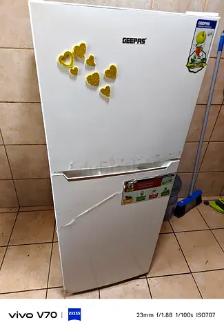 Geepas Double Door Refrigerator - Used, Working