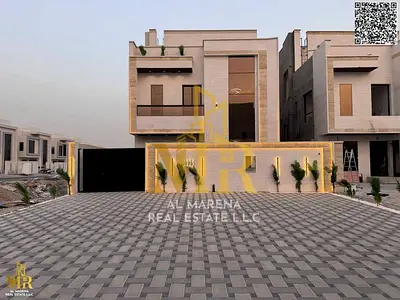 A luxurious villa with a large setback, two floors and a rooftop terrace, five master bedrooms with private pools, super deluxe finishes, and a modern