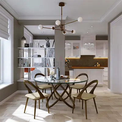 AL HUZAIFA WESLEY DINING TABLE WITH FOUR CHAIRS AND CONSOLE TABLE