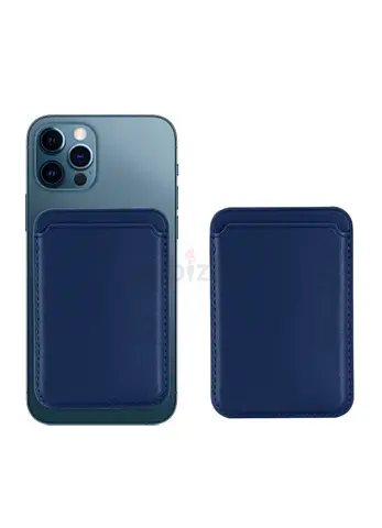 MagSafe Leather Wallet (Navy) - Works with iPhone