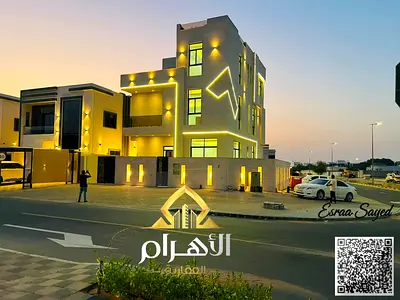 Luxury villa for sale in Al-Haliu, spacious area, elegant modern design, registration fees included