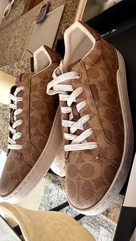Coach Brown Logo Canvas Sneakers - Size Unknown, Light Wear