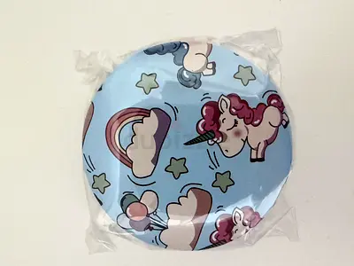 Unicorn Clouds and Stars Design Light Blue Trinket Tin BRAND NEW