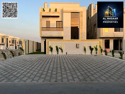 فيلا مودرن في الزاهية مع ارتداد امامي 15 متر مع مسبح وشاملة رسوم التسجيل والتمليك