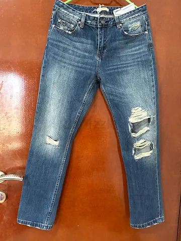 Womens Distressed Denim Jeans