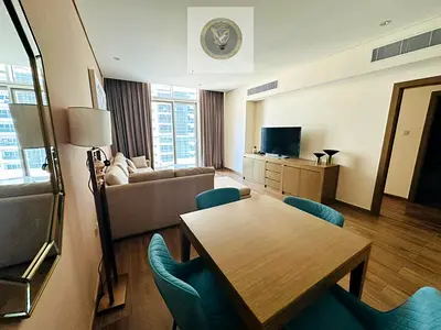 Luxury One BHK For Rent Free Parking Pool & Gym Fully Hotel Style Furnished Master Bedroom Wardrobes Panoramic Windows Open View Al Taawun St
