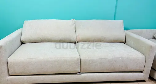 Crate and Barrel 3-Seater white Fabric Sofa
