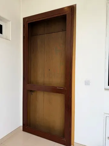 Wooden Sliding Glass Wall Cabinet - Good Condition
