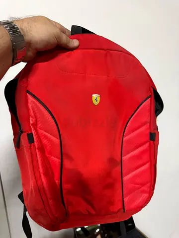 Red Ferrari backpack, good used condition