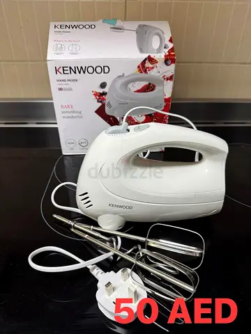 Kenwood Hand Mixer with Beaters - Good Condition, Box Included - 50 AED