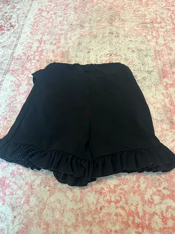 Black Ruffle Mini Skort- Good Condition - size  10