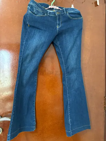 Womens blue flare denim jeans