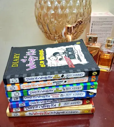 100 aed for all. Not selling single. Dary of a Wimpy Kid book set by Jeff Kinney (6 books)