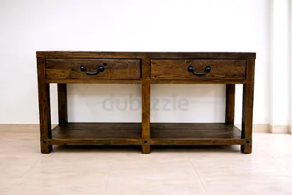 Marina Solid Wood Modern Console With Drawers