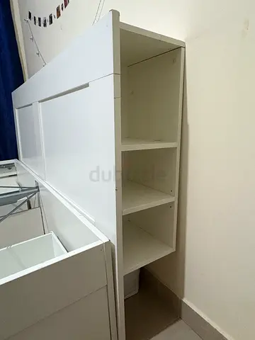 IKEA (BRIMNES) Bed frame w storage and headboard, 180x200cm