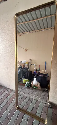 Large Full-Length Gold Framed Wall Mirror - Good Condition