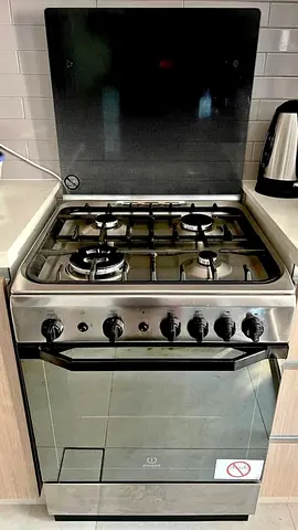 Indesit 4 Burner Freestanding Gas Cooker Stove Stainless Steel 60X60 cm