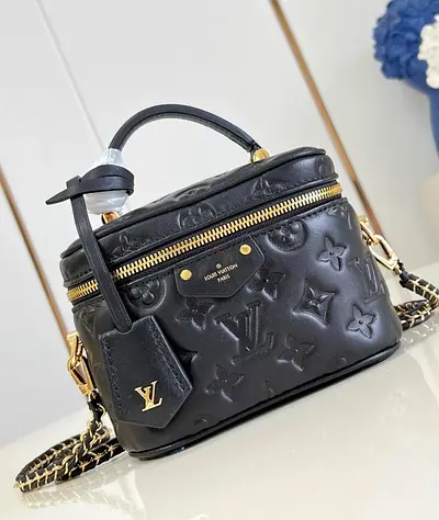 Black Louis vuitton Vanity pm handbag