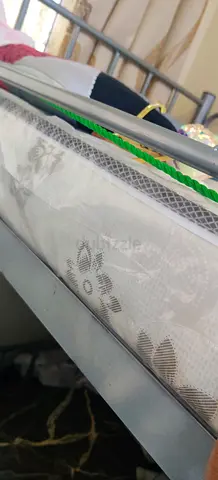 Metal Single Bed Frame with Mattress (Good Condition)
