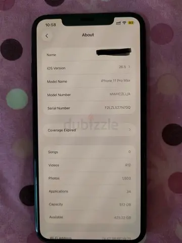 Iphone 11 pro max 512GB