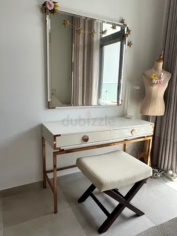 Vanity set , make up table and mirror and chair