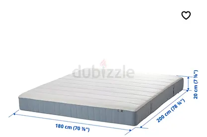 King Size bed 180x200cm - with matress ..Comfortable and in excellent Condition