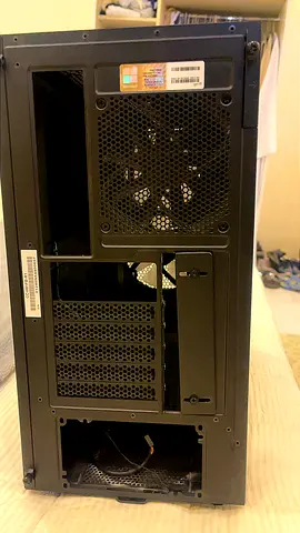Mid-tower ATX PC Case (used) - rear view, fan included