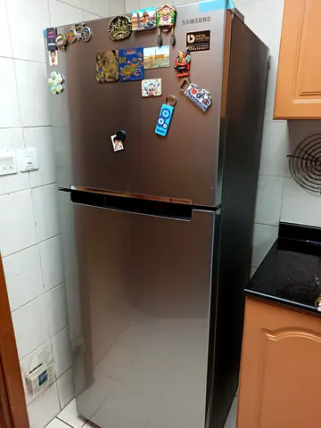 Samsung Silver Double-Door Refrigerator - Good Working Condition