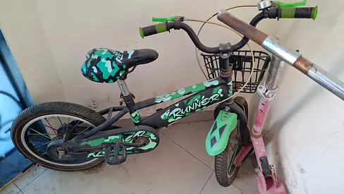 Kids BMX-style Bicycle - Green Runner (Used)