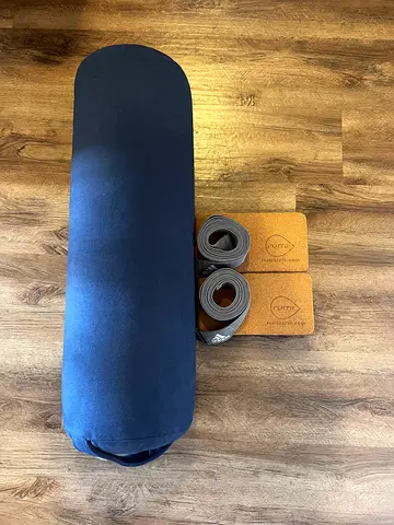 Yoga bolster  blocks