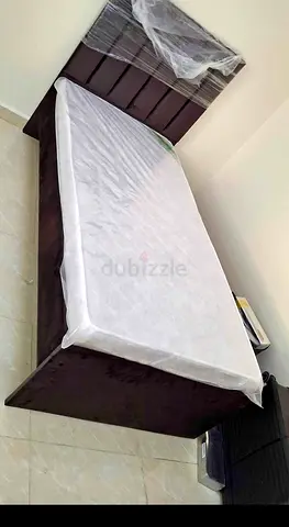 Brand New Single bed frame with headboard and Mattress