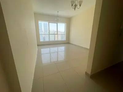 One-bedroom apartment for annual rent in Al Taawun with free parking, free gym, and free swimming pool. The apartment has a sea view, is close to Nest