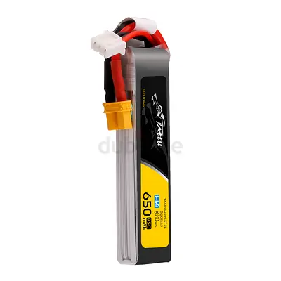 Tattu 650mAh 2S 95C 7.6V HV Lipo Battery Long Pack With XT30 Plug
