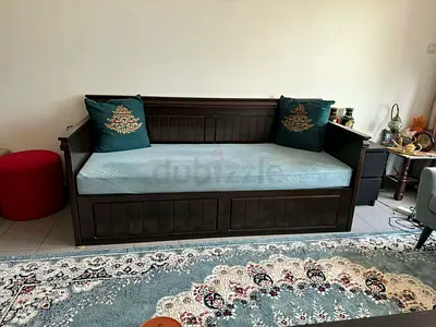 Solid Wood Daybed with Trundle-style Base