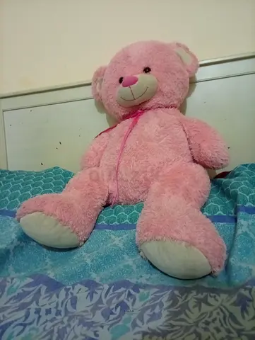 Large pink teddy bear - gently used