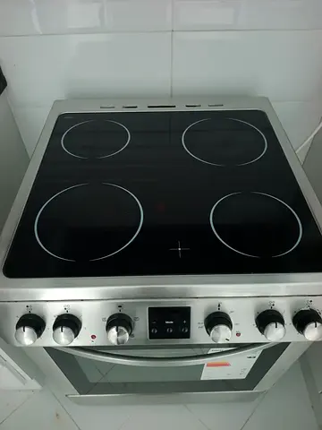 Electric Ceramic Hob with Built-in Oven - Stainless Steel