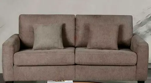 Comfortable 2-Seater Grey Fabric Sofa - Good Condition