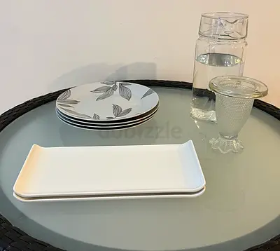 Set of small plates and serving trays - used, good condition