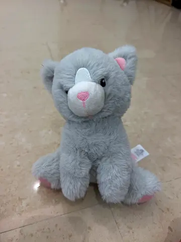 Soft grey plush teddy bear - gently used