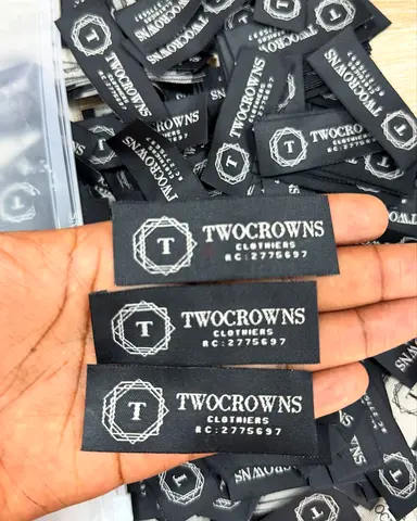 Lot of TWOCROWNS woven clothing labels