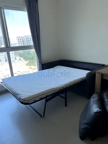 Foldable single guest bed with mattress - good condition