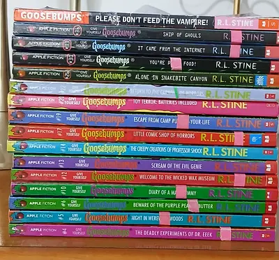 Lot of 16 Goosebumps Paperback Books by R.L. Stine - Childrens Horror Collection