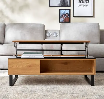 Lift-top coffee table with lots of storage
